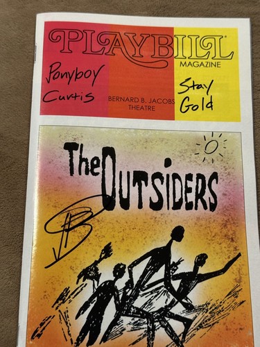 Brody Grant Signed Playbill Legacy Outsiders Ponyboy Curtis Stay Gold Autograph - Picture 2 of 4