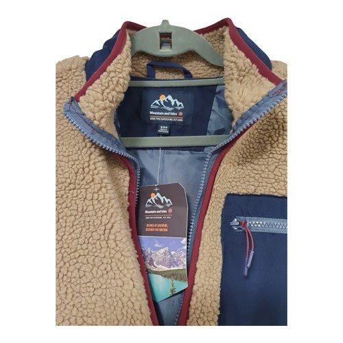 Mountain And Isles Marten Sherpa Beige Heat Retention Warmth Fleece Jacket UK - Picture 3 of 6
