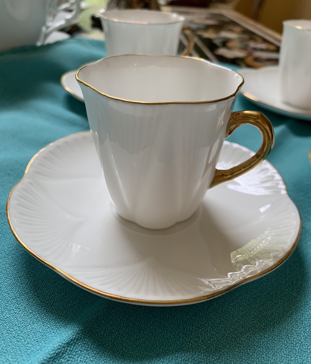 工芸品 ENGLISH FINE BONE CHINA Shelley Fine Bone China England Demitasse Set Of 4! Cup