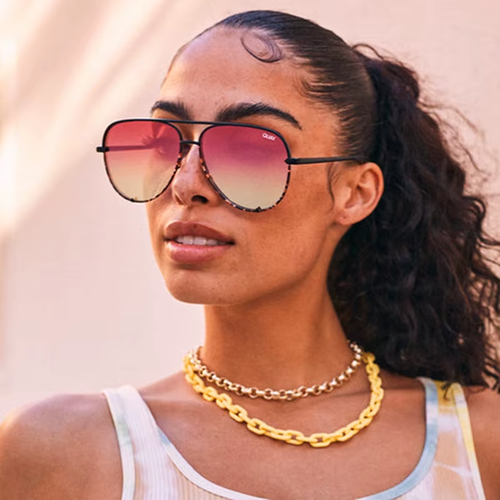 Quay Sunglasses Women Brand Designer Mirror Pilot HIGH KEY Sunglasses UV400 Wome - Picture 2 of 13