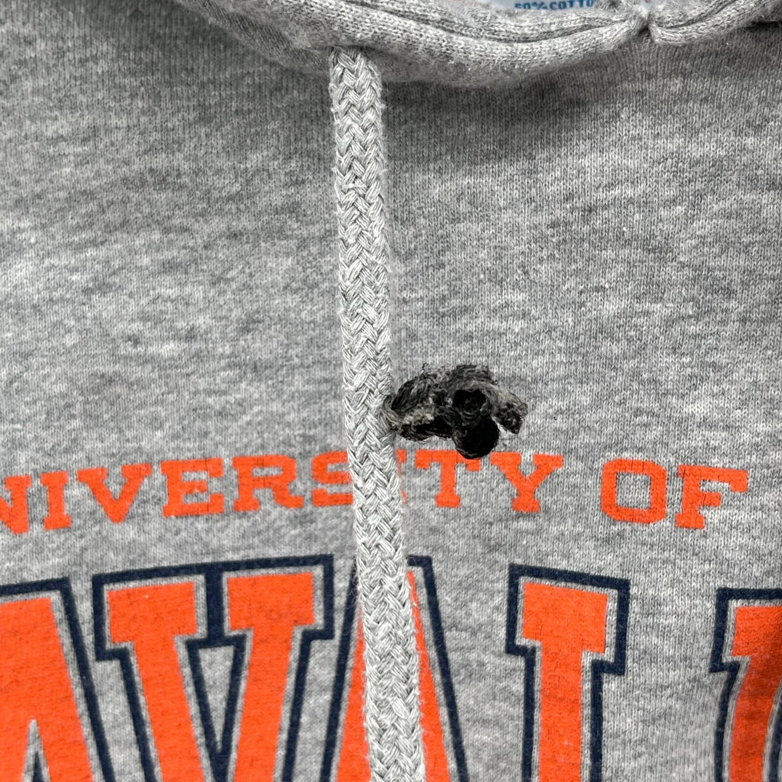 VETEMENTS Virginia Cavaliers Felpa con Cappuccio Pullover Adulto Piccolo Grigio Abbigliamento Cavalieri Grigio