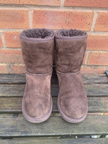 Ugg Australia Botas bajas pantorrilla marrón Damas Talla UK 3