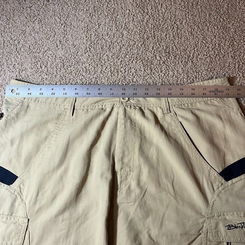 Black Tip Grand Slam Mens Size 38 Cargo Shorts Beige Tan Tech Board Surf Nylon - Picture 2 of 12
