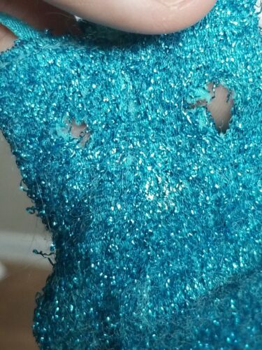 1986 Jewel Secrets Whitney dress superstar Barbie glittery agua blue gown - Picture 3 of 3