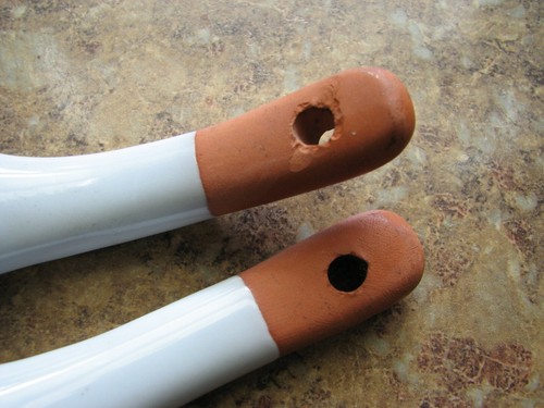 Heavy Thick Spoons 2 Clay and pure plain white pottery stoneware - Picture 5 of 6
