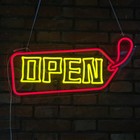 Acrylic Background "OPEN" Silicone Rope Lights Signs Logo for Store Bar Hotel
