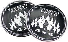 2pc SasSquatch Rated Badge Auto Fender Emblem Sticker 4x4 SUV Truck 6cm 2.36"