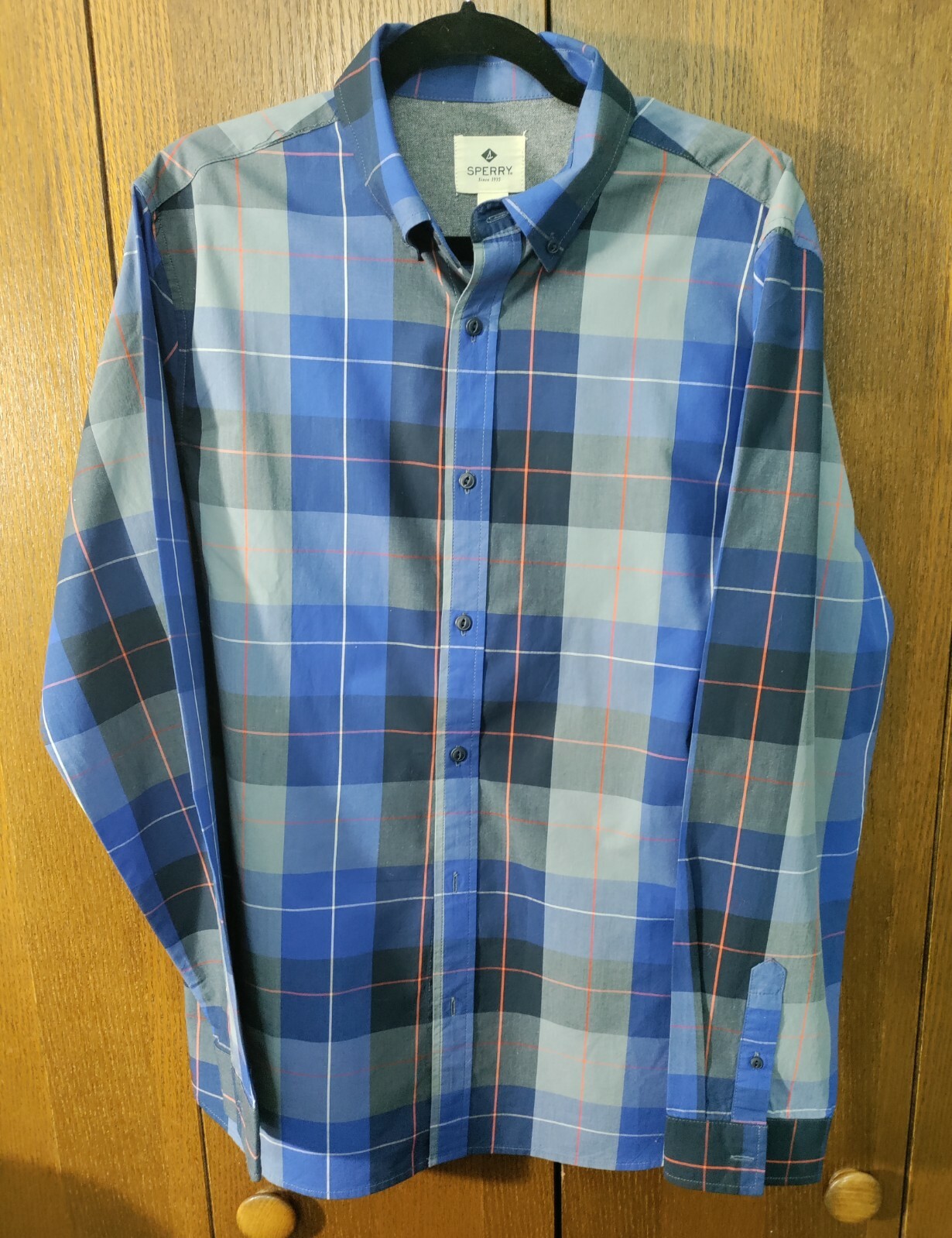 Sperry Mens Size Large Full Button Up Long Sleeve… - image 1