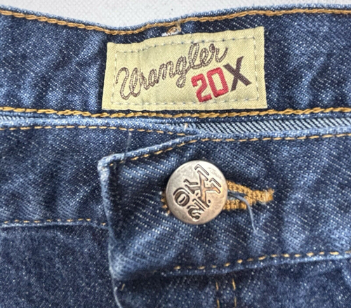 Wrangler 20X Men Jeans 35x32 Slim Fit Straight Stackable Dark Blue Denim Outdoor - Picture 4 of 9