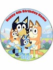 Bluey Cake Toppers Edible Wafer Birthday Cake & Cupcake Decorations (3 Sizes)