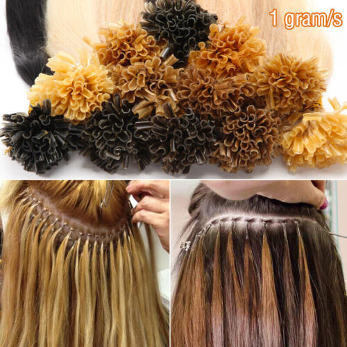 Pre Bonded Keratin Glue Fusion U Tip Echthaar Extensions Fashion Style USA - Bild 12 von 64