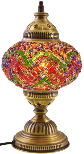 Turkish Traditional Mosaic Table Light Handmade Lamp Multi Color Brand New T