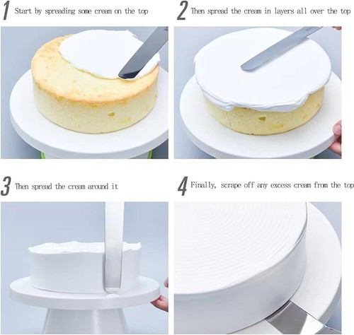 2pcs Cake Palette Knife Baking Decorating icing pastries Stainless Steel - Picture 3 of 11