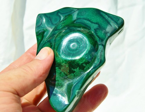 Ojo de buey ojo de buey 106 mm malaquita Congo belleza cristales pulidos 4,2" 4240 exx - Imagen 7 de 12