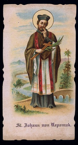 antike Heilig-Chrom-Heilig-Karte S.JOHANNES NEPOMUK