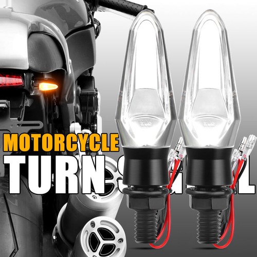 2x Motor Amber Universal LED Turn Signal Lights Indicator For Kawasaki Honda BMW - Picture 3 of 8