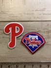 (2) Mlb Baseball Phila. Phillies Iron On Embroidered Patches