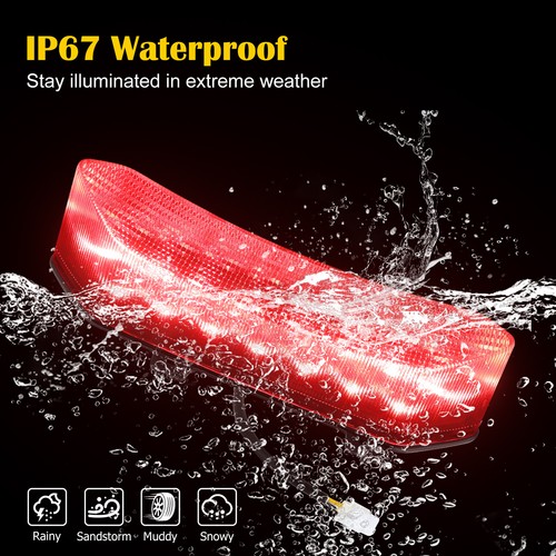 For Yamaha Raptor 700 YFM700 2006-18 Motorcycle LED Rear Tail Light Brake Lamp - Picture 5 of 20