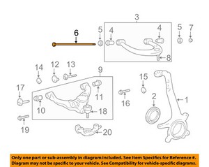 toyota oem front suspension upper control arm bolt 90105a0095 ebay Steering Components Diagram image is loading toyota oem front suspension upper control arm bolt