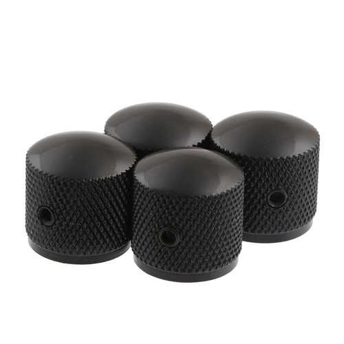 4x Meta Knob Volume Tone Control Knobs for Bass Guitar Screw Type Black - Picture 2 of 6