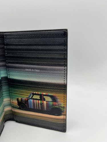 Portafoglio Paul Smith MINI 'Blur' Signature Stripe Carta di Credito Pelle Nero - Foto 7 di 16