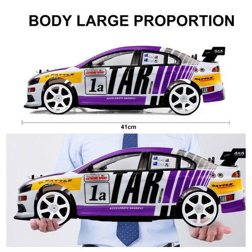 1/10 Scale 70km/h High Speed 4WD RC Racing Car 2.4GHz RC Drift Vehicle RTR - Bild 13 von 18