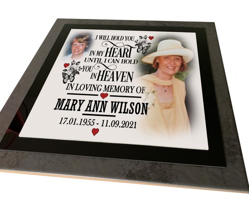 Piedra conmemorativa personalizada, marcador de tumba, lápida de tumba con placa fotográfica. - Imagen 7 de 19
