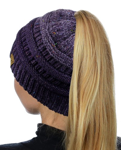 CC Beanie Tail CONFETTI Soft Stretch Zopfmuster Messy High Bun Pferdeschwanz Beanie - Bild 36 von 142