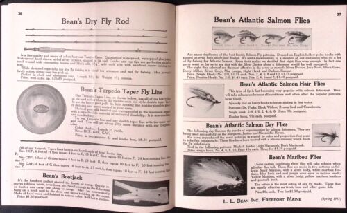 1952 LL Bean Illustrated Spring Catalog Fly Fishing Supplies Clothing Rods Flies - Picture 5 of 8