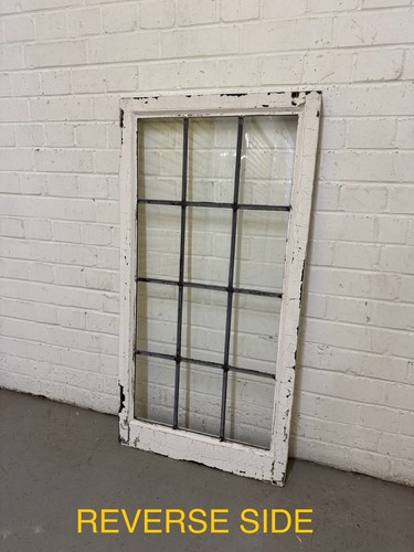 Reclaimed Old Leaded Light Panel Wooden Windows 545 x 1060mm - Picture 10 of 12