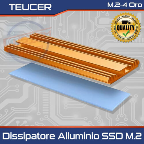 TEUCER Kühlkörper M.2 SSD 2280 Aluminium mit Wärmelager PS5 PC - Bild 8 von 9