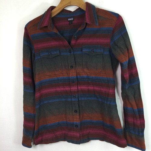 Patagonia Damen Fjord Flanell gestreift Langarm Knopfleiste Hemd mehrfarbig 4 - Bild 7 von 12