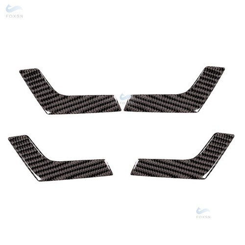 4*Carbon Fiber Interior Door Handle Cover For Mercedes Benz C Class W204 05-12 - Bild 2 von 4