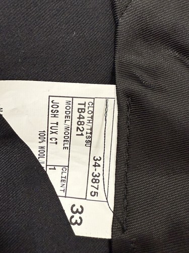 Ted Baker JOSH Blue Flat Front Tuxedo Pants Size 33 TB4821 #261 - Picture 4 of 7