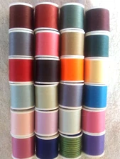 24 Coats & Clark All Purpose Thread~135 Yd ea~Polyester~Various Colors~Lot Q