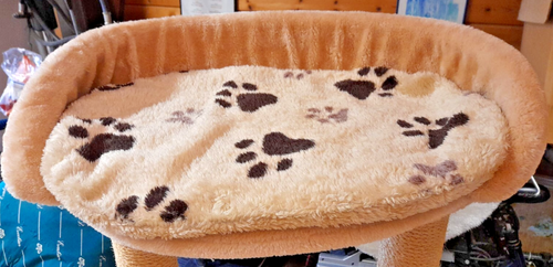 Katzenkratzbaum mit 4 Ebenen, beige, 140x59x59cm, Gewicht ca. 30kg, gebraucht - Bild 2 von 9