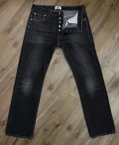 top designer levi strauss 501 charcoal black straight leg button