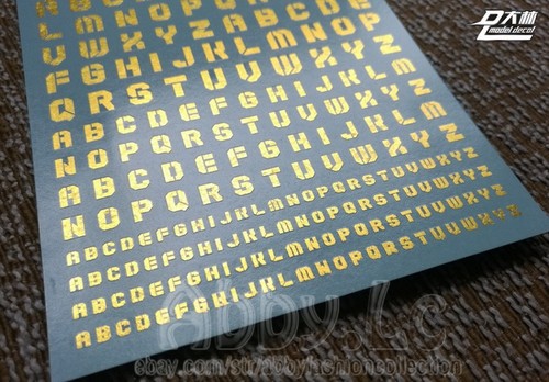 DL Bronzing Letter Water Decal Sticker for PG 1/60 RE MG 1/100 HG RG 1/144 Model - 第 3/5 張圖片