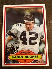 1980 Topps Football Card #15 Randy Hughes Dallas Cowboys (G3)