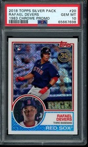 2018 Topps Series 1 Silver Pack #20 Rafael Devers PSA 10 Gem Mint 1983 Chrome