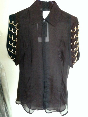 RRP €700 Authentic DSQUARED silk see through shirt mod.73DL035 size 40 - Picture 11 of 14