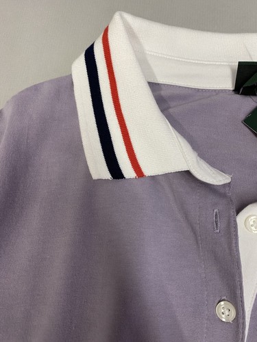 Women's Short Sleeve stripe collar Rugby Shirt Wild Fable lavender Size XL - Picture 10 of 11
