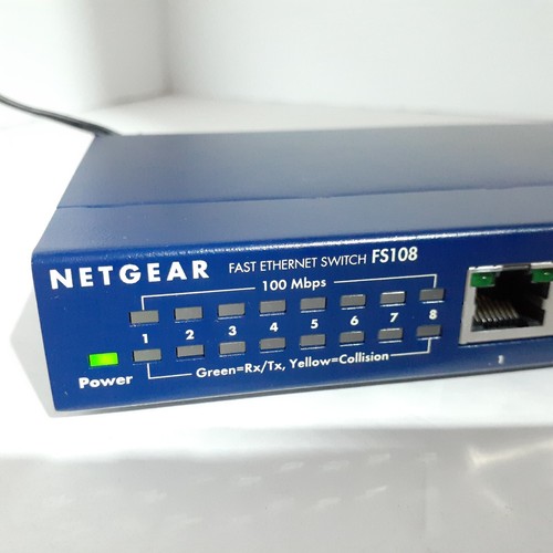 NETGEAR ProSafe Fast Ethernet Switch FS108 8 Port Auto 10/100 Mbps Switching - Picture 2 of 19