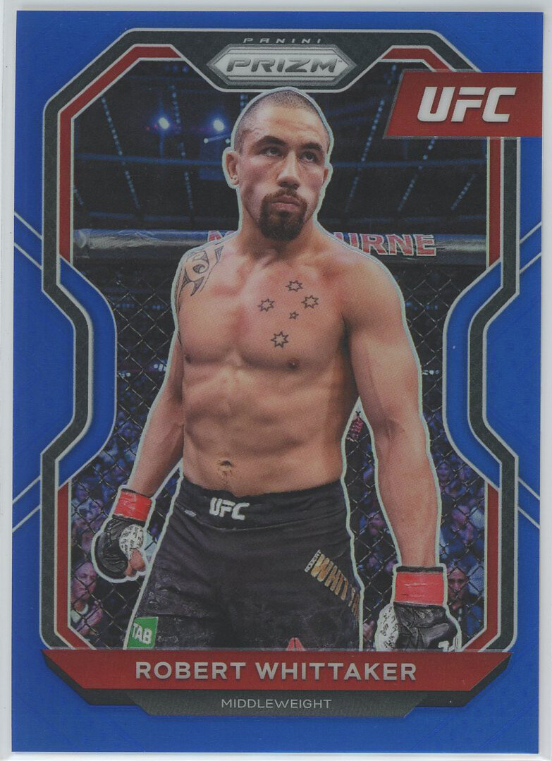2021 Panini Prizm UFC Prizms Blue #11 Robert Whittaker 142/199