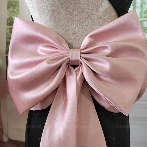 Lazo desmontable de satén para vestido de novia nudos de pasador extraíbles accesorios de novia - Imagen 2 de 9