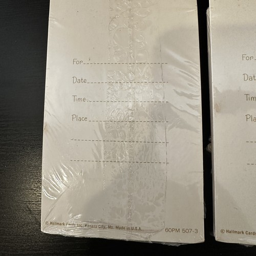 Vintage 2 Packungen mit 8 Geburtstagseinladungen NEU versiegelt geprägt Kuchen und Rosen - Bild 5 von 6