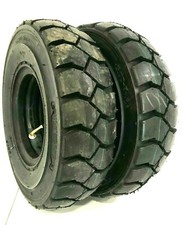 2) 5.00-8 500-8 FORKLIFT TIRE With Tubes, Flap Grip Plus Heavy duty 10 PR