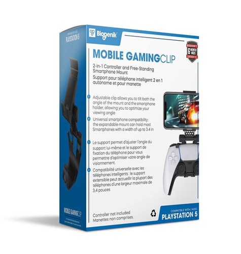 PS5 Biogenik Mobile Gaming Clip Smart Phone Mount Playstation New - Picture 2 of 4