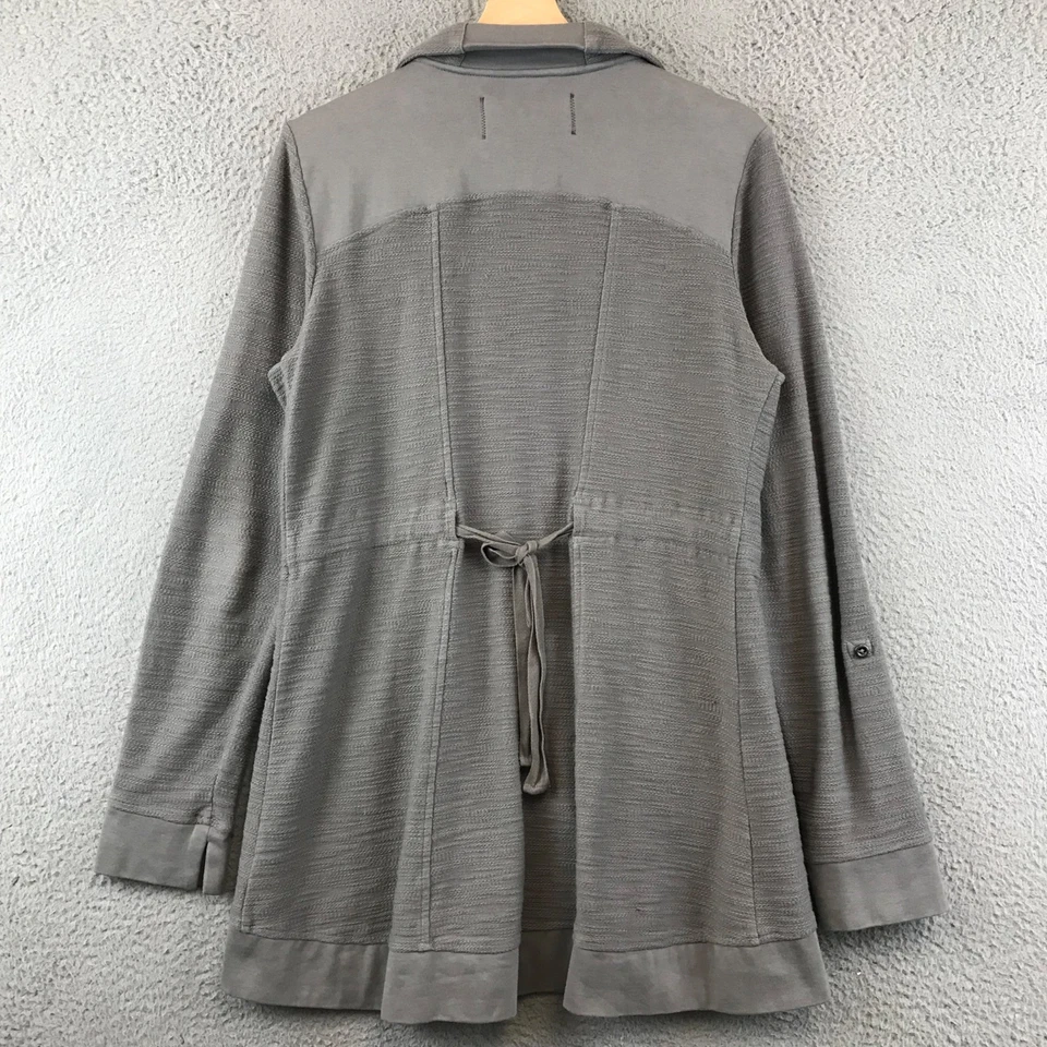 Anthropologie Saturday Sunday Quinn Full Zip Jacket in Gray Size M Tie Back - Image 2 of 4