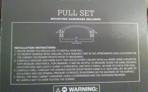 threshold pull set drawer handles - Picture 2 of 2